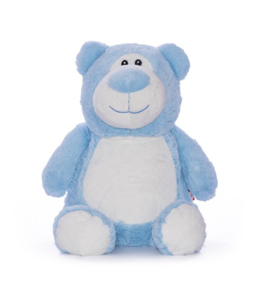 ours en peluche bleu personnalisé