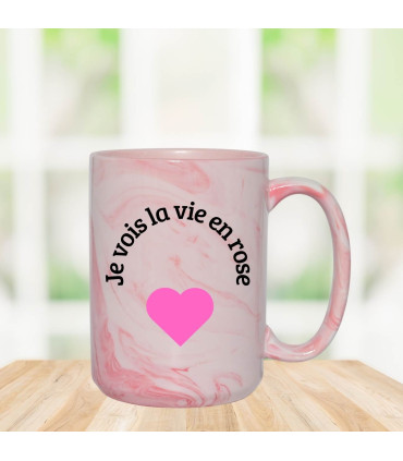 maxi mug rose personnalisé