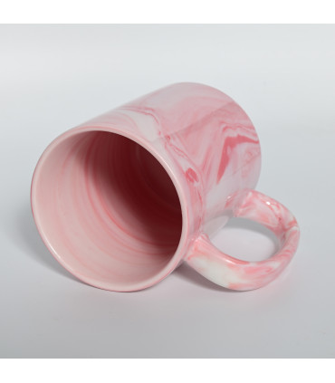 Maxi mug rose personnalisé effet peinture