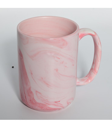 Maxi mug rose personnalisé effet peinture