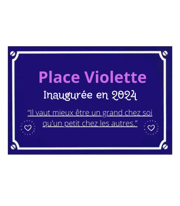 plaque personnalisée avec mon nom