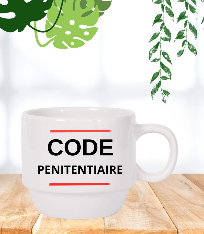 Tasse originale personnalisée code pénitentiaire