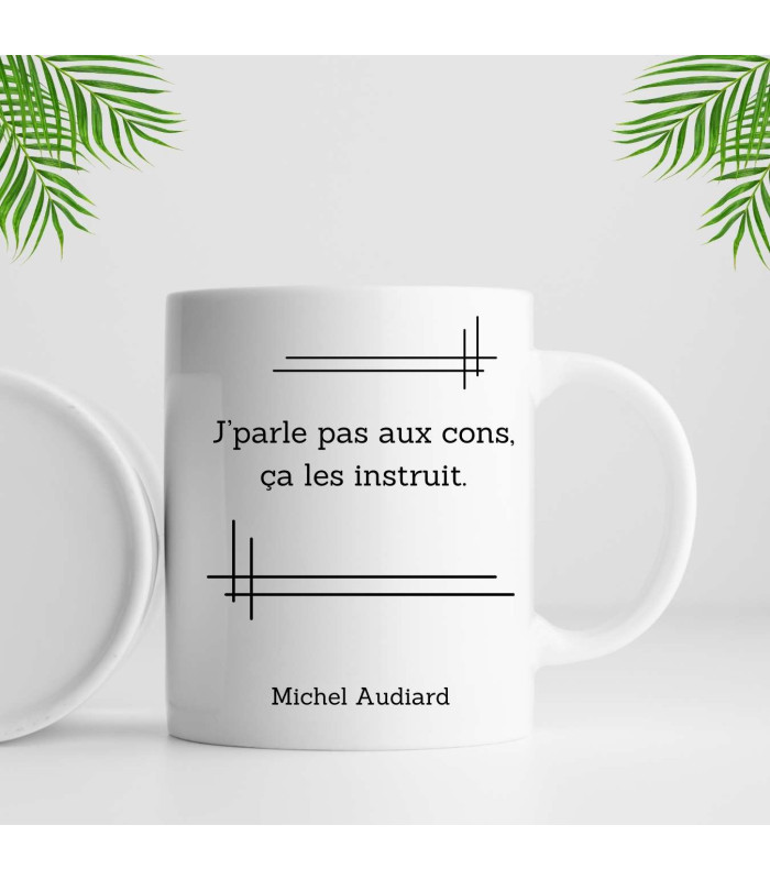 Mug rigolo personnalisable je parle pas aux cons