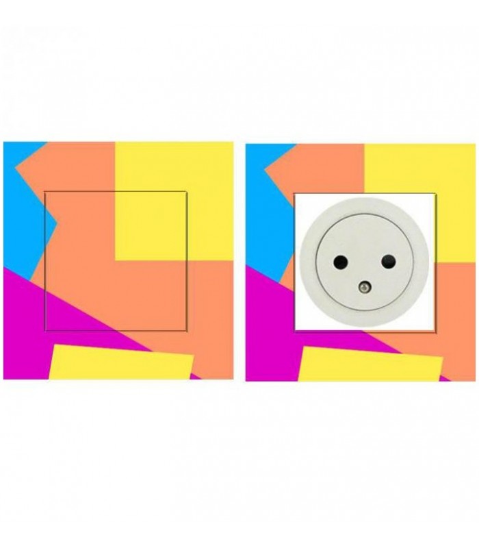 Sticker interrupteur geometrique