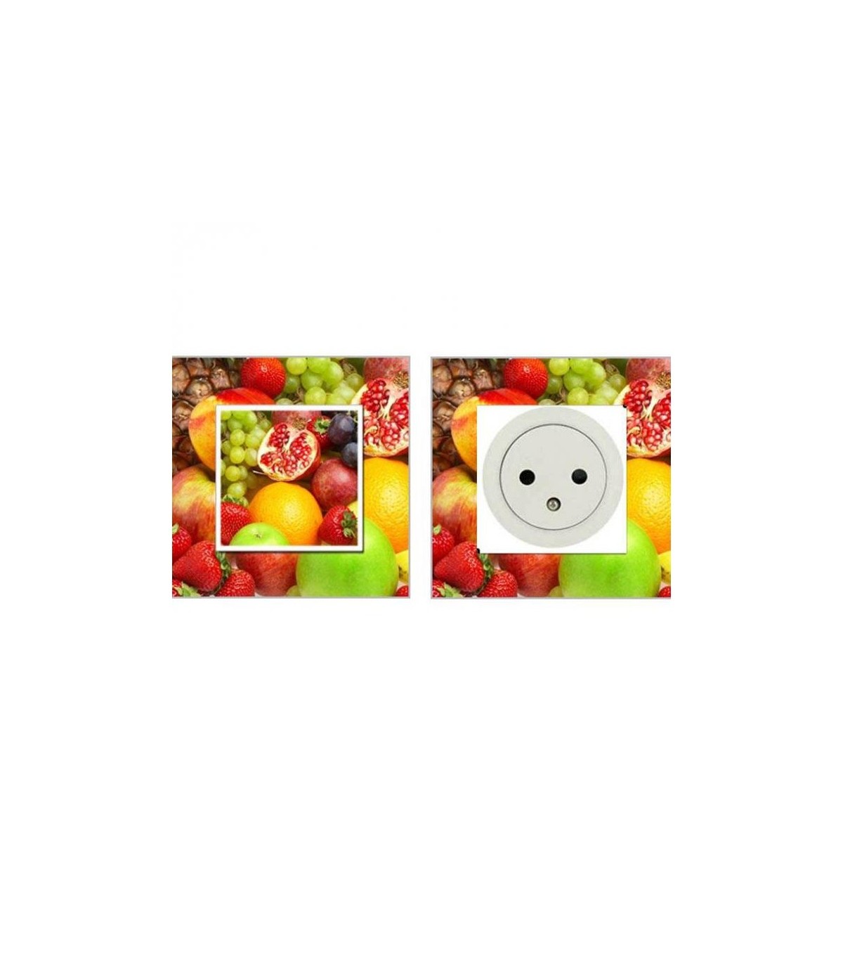 Sticker pour interrupteur avec des fruits, décoration origin