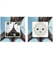 Sticker Interrupteur "Tour Eiffel" Personnalisé Découpe - Vinyle Laminé (8x8 cm)