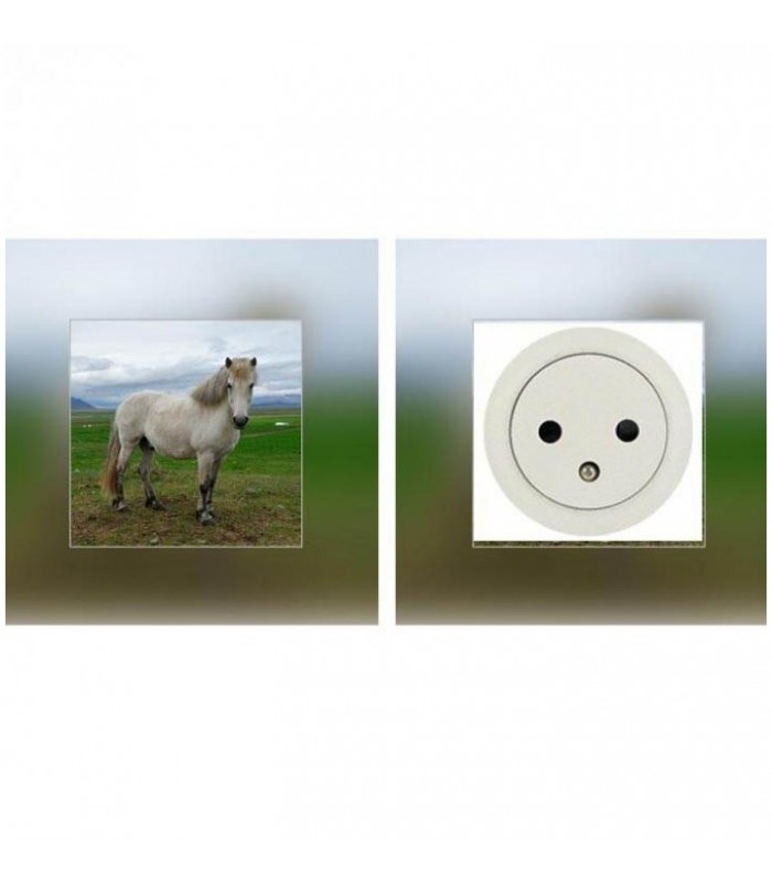 Sticker interrupteur chevaux