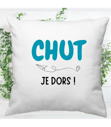 housse de coussin chut je dors