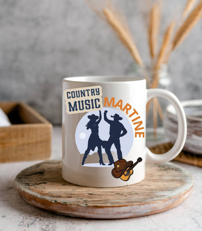 Mug danse country personnalisé