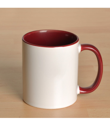 Mug personnalisé avec photo contour bordeaux