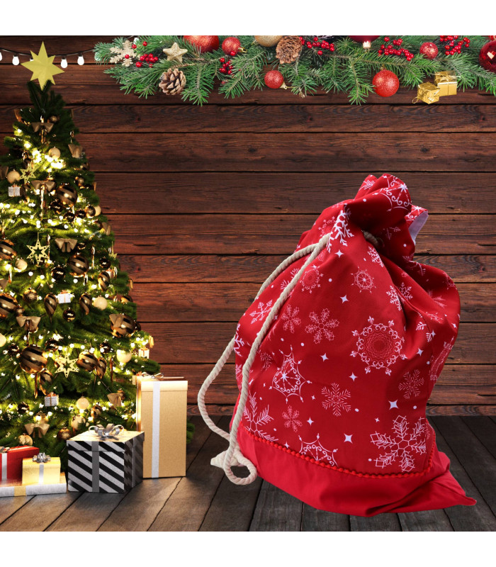 Sac cadeaux sapin de noel personnalisé avec prénom