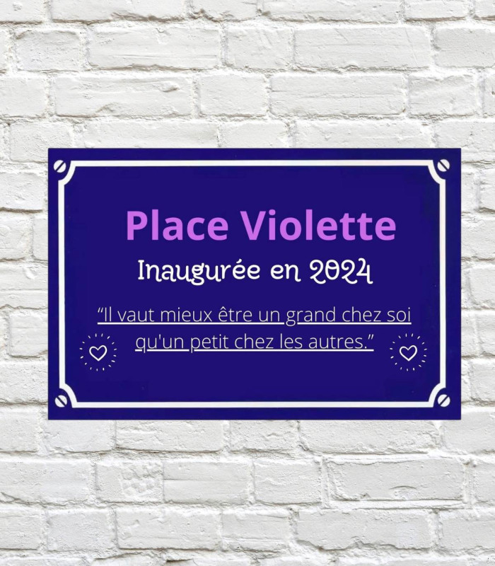 Plaque personnalisee avec mon nom