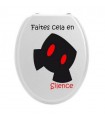 Sticker pour wc  faire silence