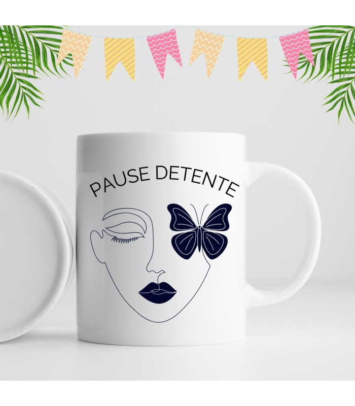 Mug visage pause détente