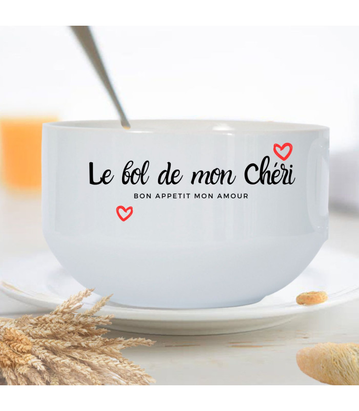 Bol petit déjeuner pour chéri saint valentin