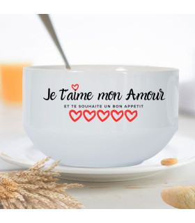 bol personnalisé je t'aime mon amour