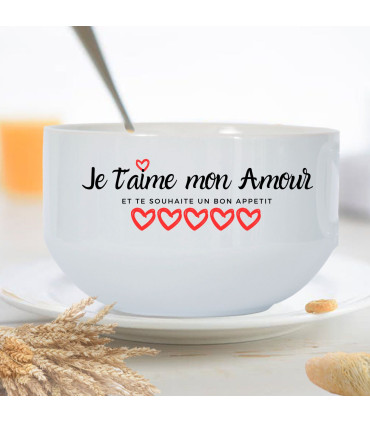 bol personnalisé je t'aime mon amour