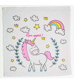 Serviette de table licorne personnalisée