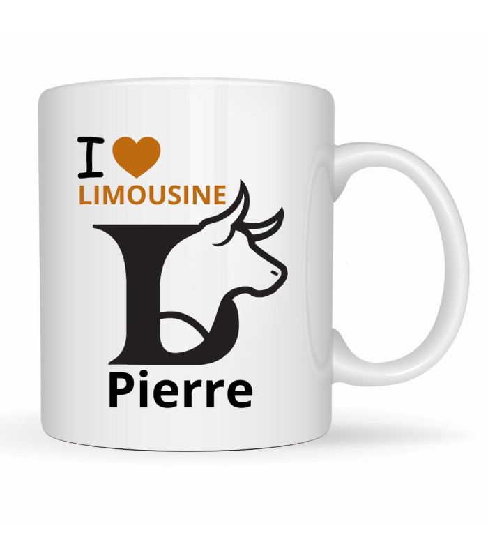 Mug producteur vache limousine personnalisé