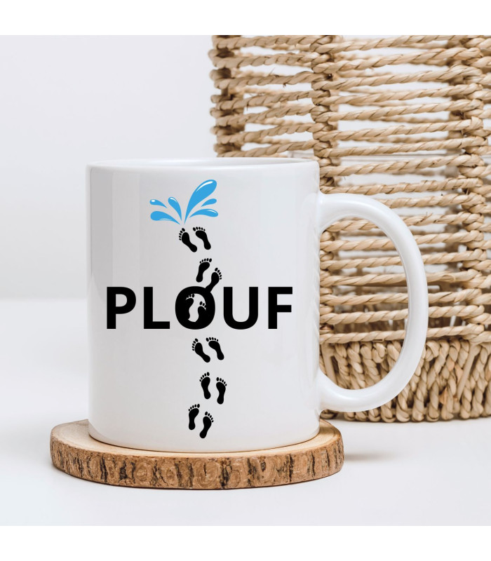 Mug "Plouf" et Petits Pieds - Humour Léger