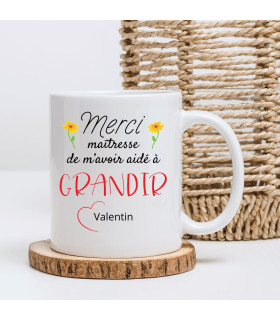 mug merci maitresse de m'avoir fait grandir