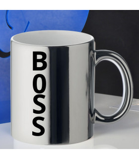 mug argent brillant personnalisé