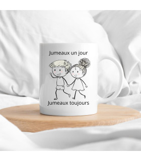 mug pour jumeaux fille et garcon