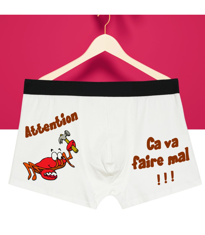 Boxer Homme Humour "Ça Va Faire Mal !"