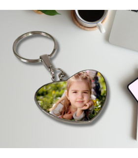 porte clé métal coeur personnalisé