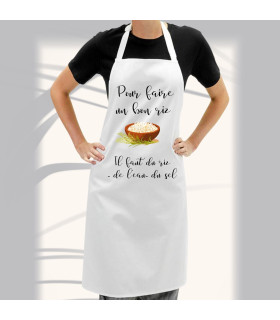 tablier de cuisine le riz