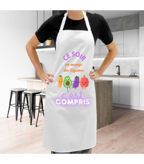 tablier de cuisine original les légumes