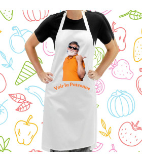 tablier de cuisine personnalisé avec photo