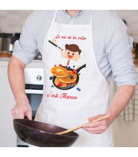 tablier de cuisine le roi de la crepe