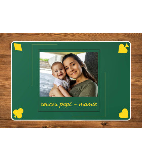 tapis de carte personnalisé vert et jaune