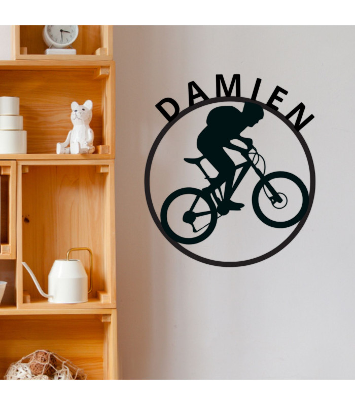 Décoration murale sport VTT personnalisée