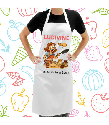 tablier de cuisine la reine de la crepe