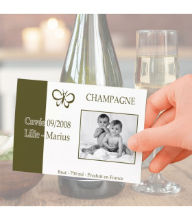 etiquette moderne bouteille personnalisée