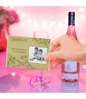 etiquette bouteille champagne pas cher