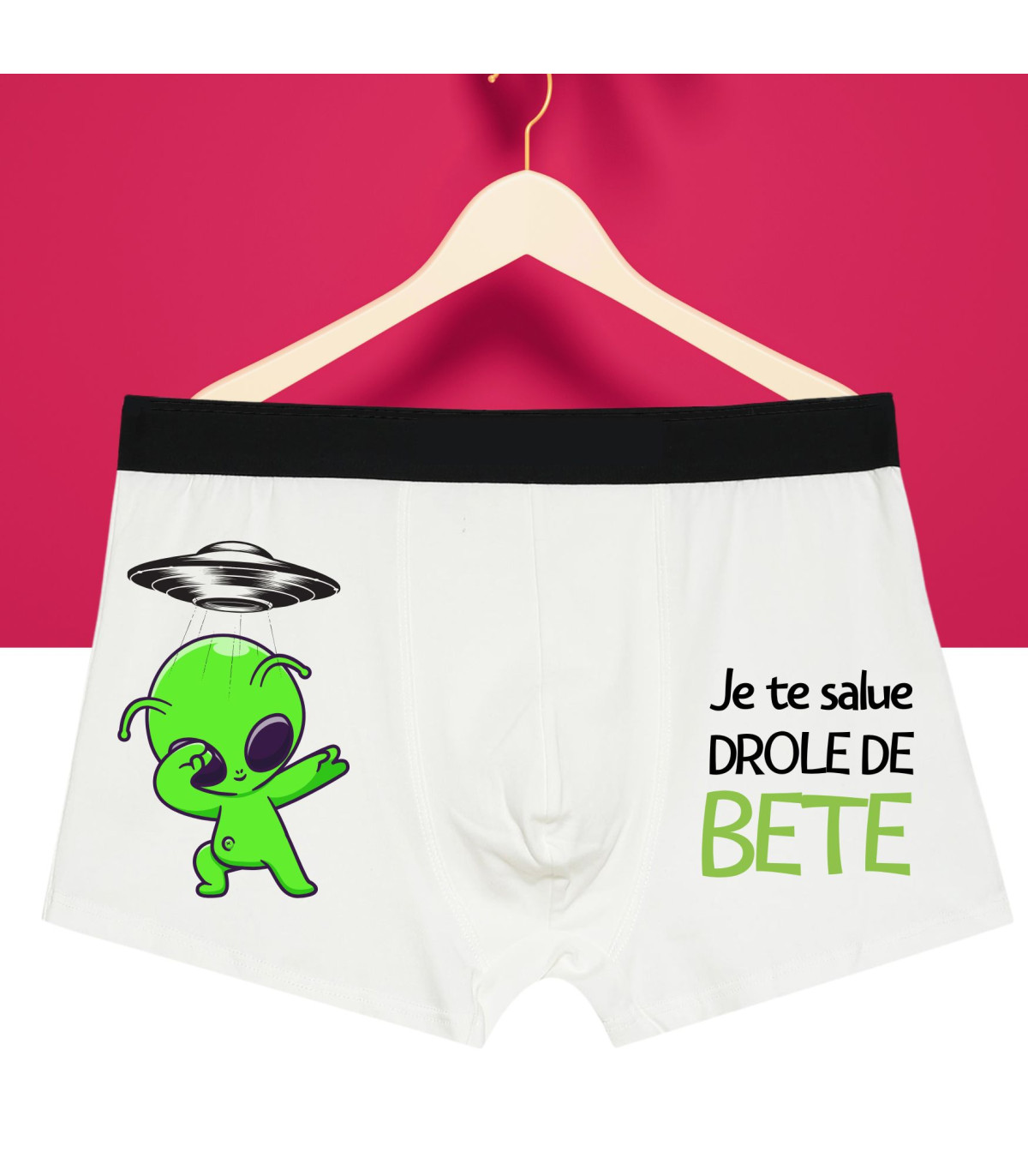 Boxer pour homme trop rigolo avec un alien du 3ème type