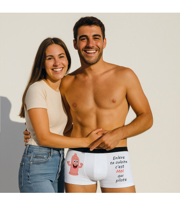 Boxer amusant et rigolo le pilote