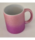 Mug paillettes double rose personnalisé