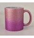 Mug paillettes double rose personnalisé