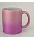 Mug paillettes double rose personnalisé
