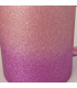 Mug paillettes double rose personnalisé