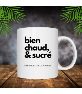 mug pour un café chaud et sucré
