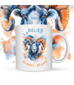 Cadeau astrologie, mug personnalisé signe bélier
