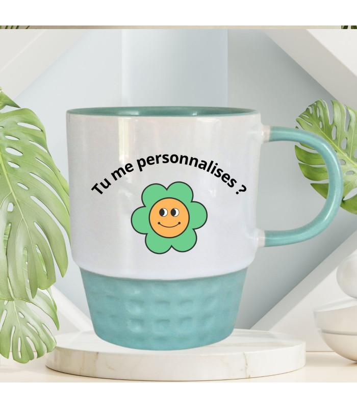 Mug horizon menthe personnalisé