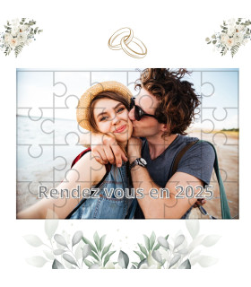 faire part mariage puzzle