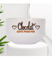 Bol de chocolat personnalisé juste pour moi