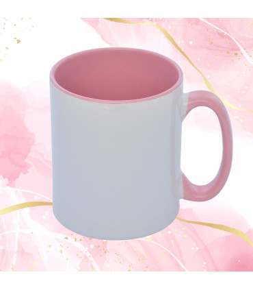 mug anse rose intérieur rose
